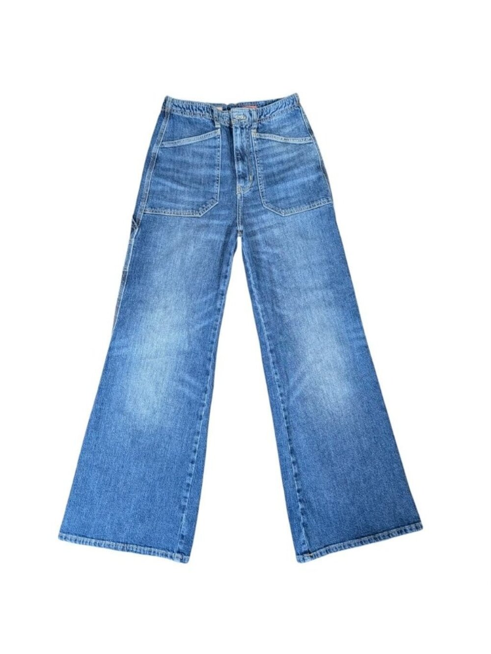 Pilcro Women’s High-Rise Wide-Leg Jeans Size 27 Blue Denim